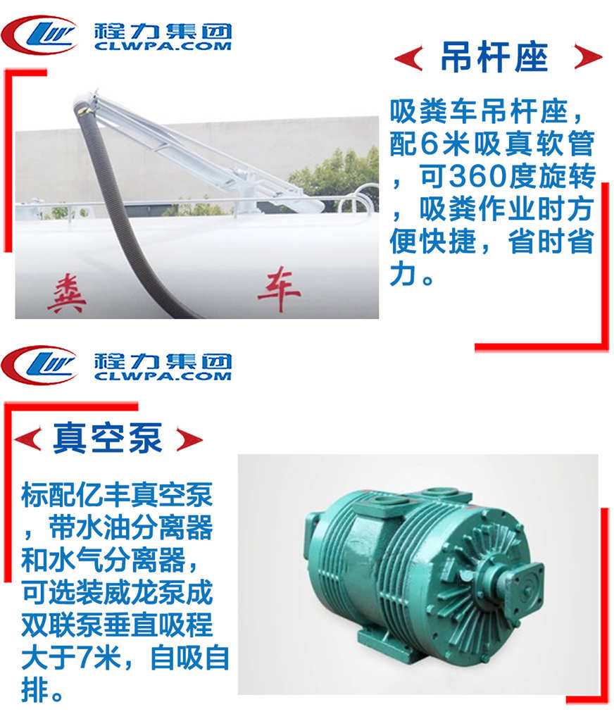 吸糞車上裝主要功能介紹