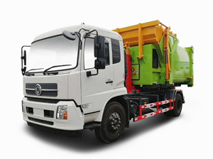 勾臂垃圾車工作效果視頻