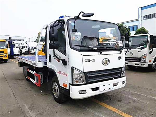 國六解放虎V一拖二藍(lán)牌清障車