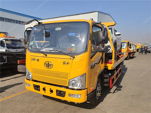 解放J6F國六藍(lán)牌一拖二清障車